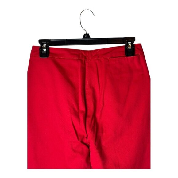 Rachel Antonoff Pants Women 2 Red Cotton Overboard Sailor Nautical Preppy Luxury - Picture 5 of 11